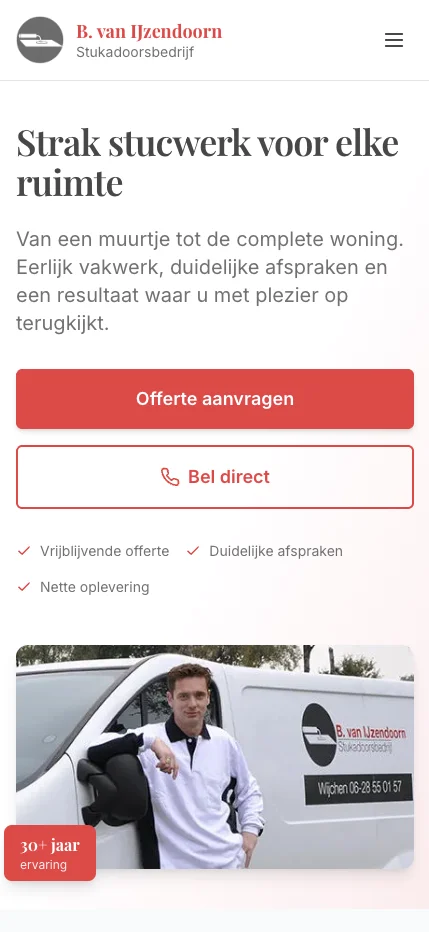 Stukadoorsbedrijf B van Ijzendoorn mobiele screenshot 1