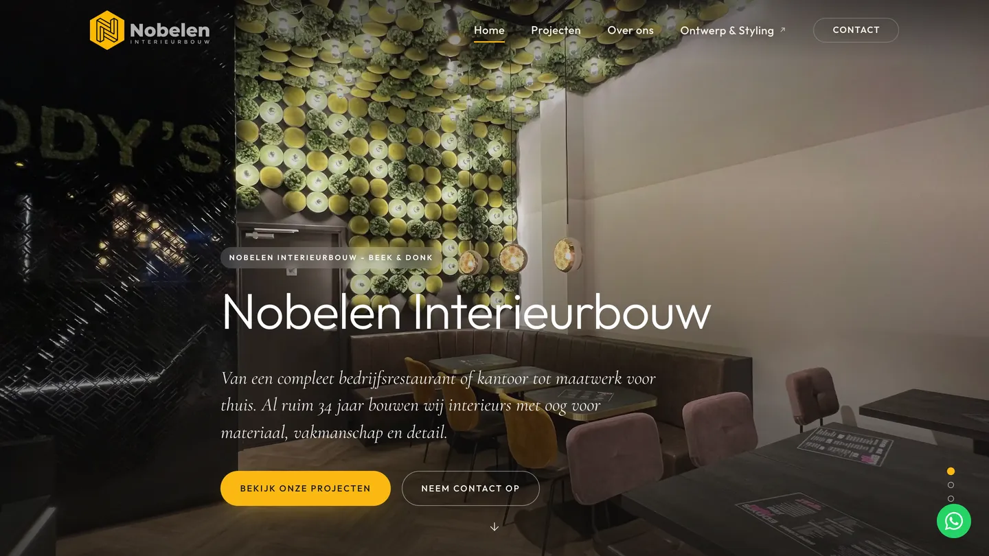 Website van Nobelen Interieurbouw