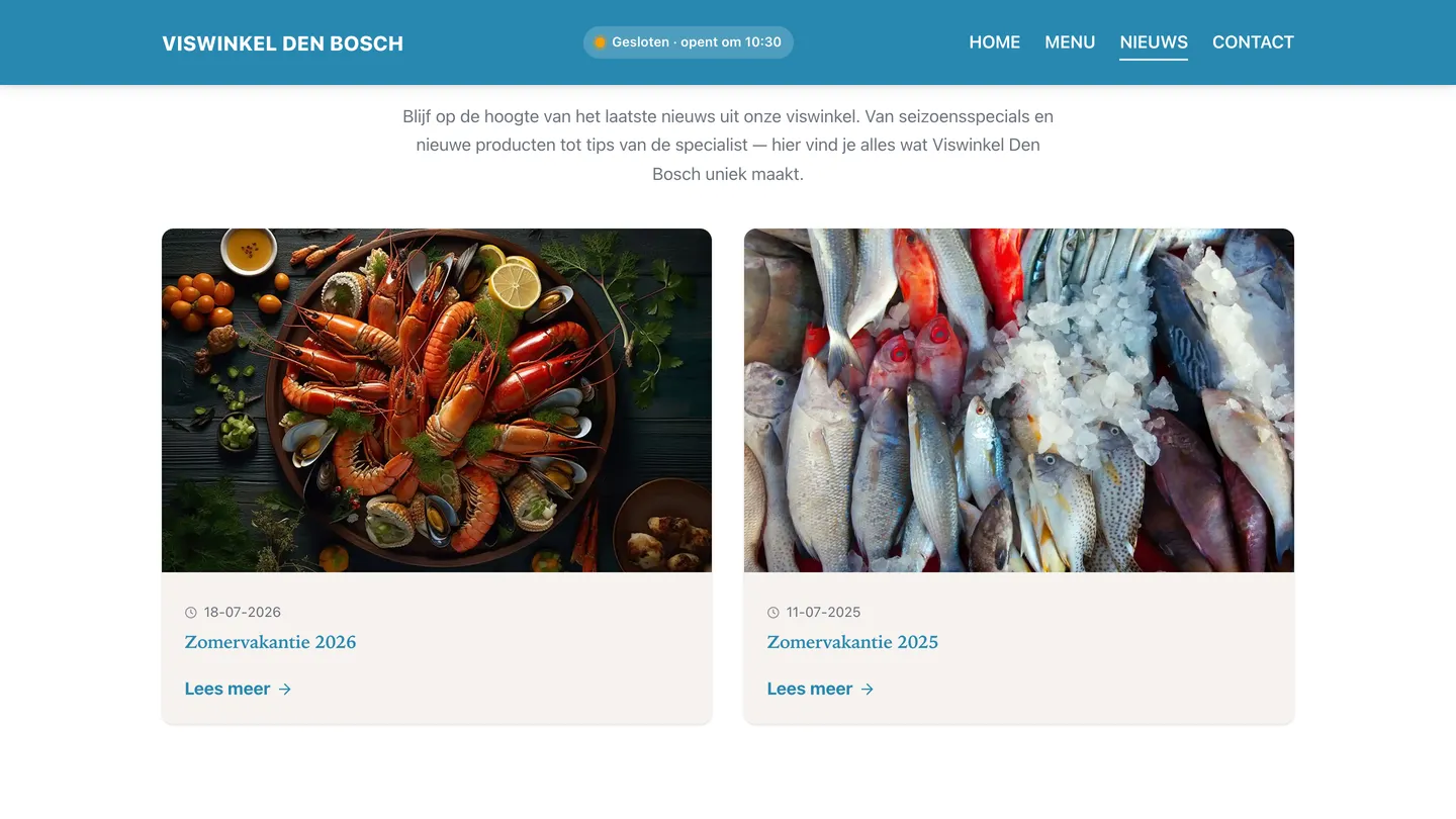 Website van Viswinkel Den Bosch op een computer, afbeelding 3